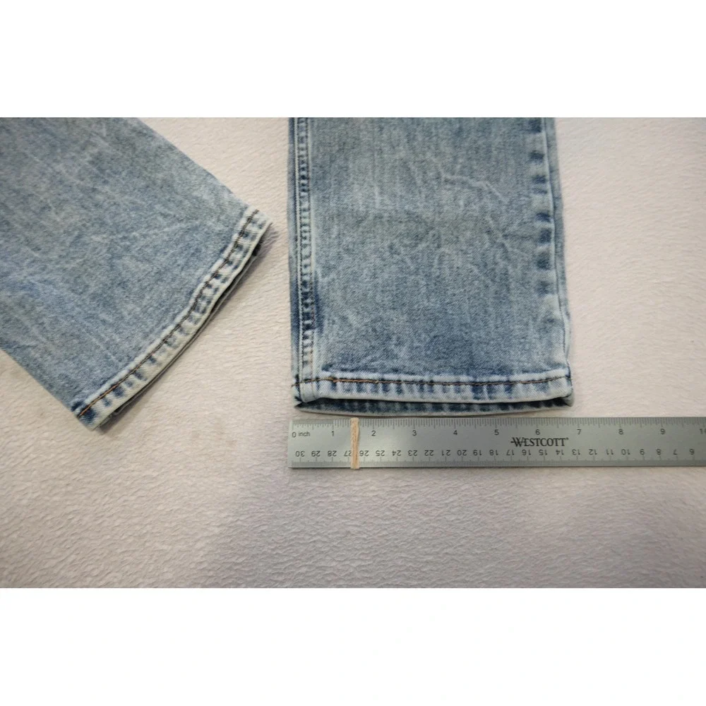 Levi's 511 Slim Jeans Mens 34x32 Light Blue Acid Wash Denim‎ Excellent